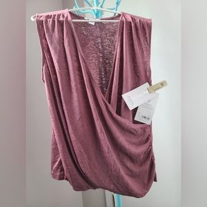 Athleta NWT Tawny Rose Breezy Wrap Tank Top Size Large